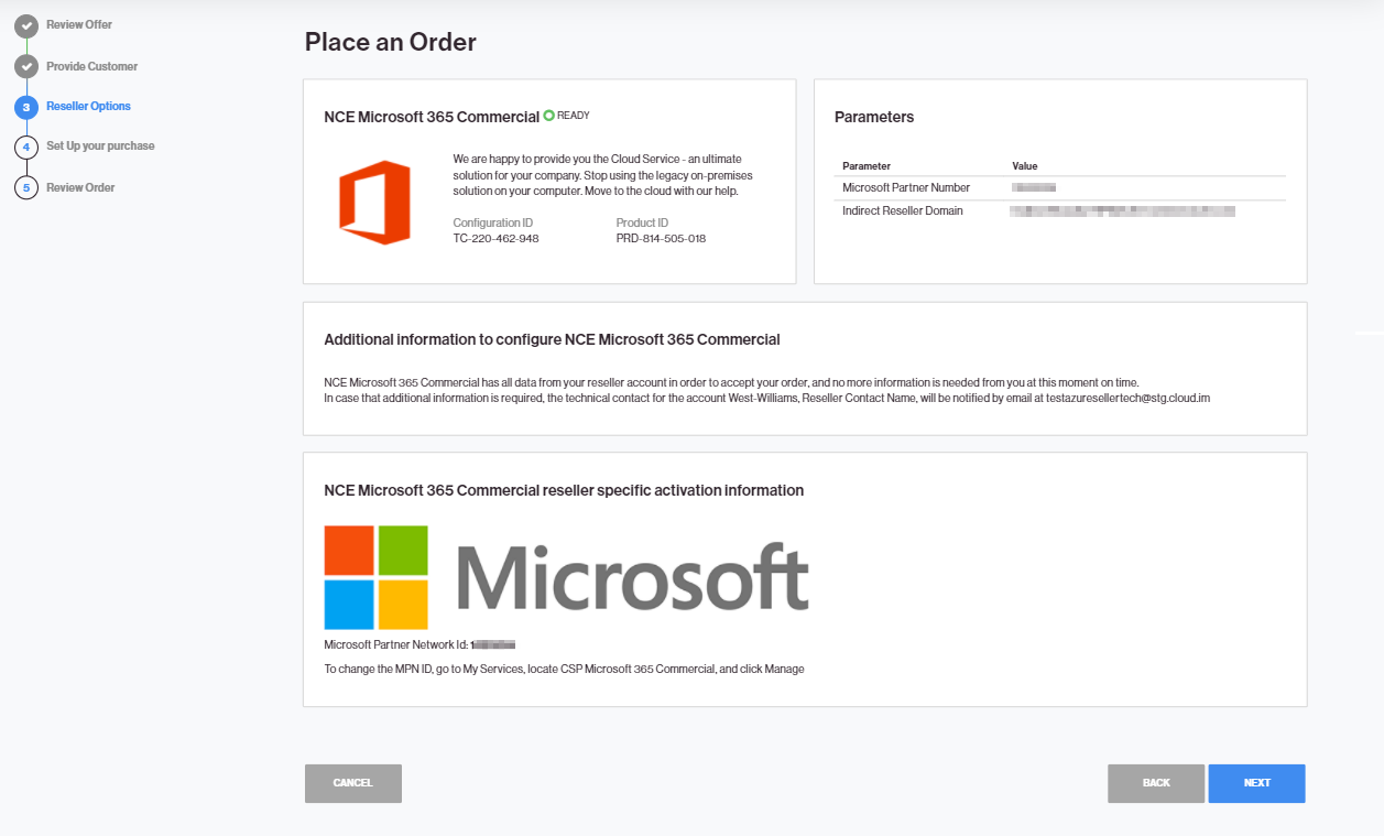 Order Process as a Transacting Partner